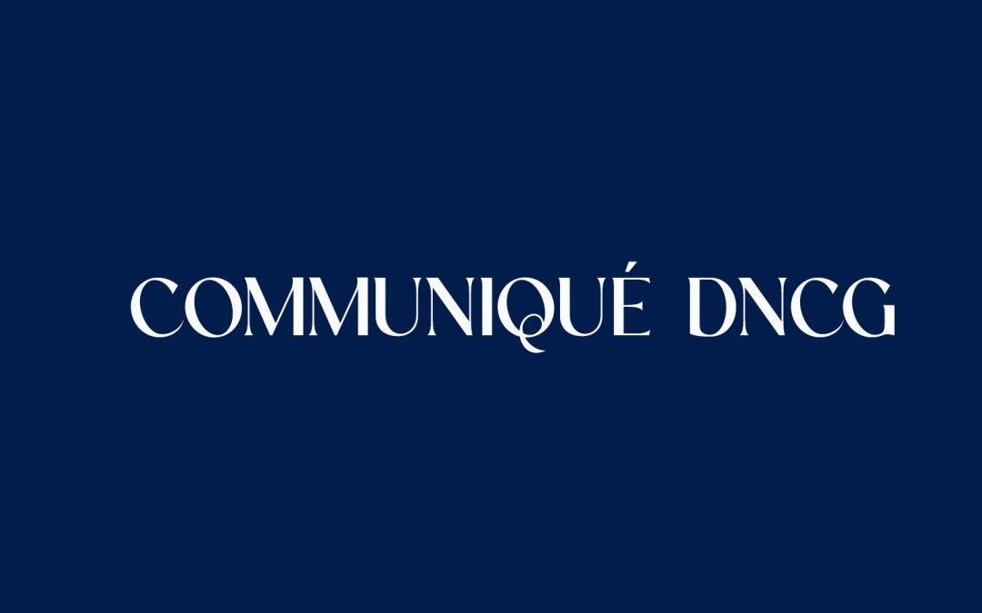 Communiqué – DNCG