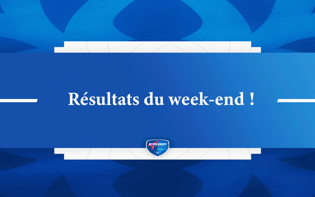 Association – Les résultats du week-end !