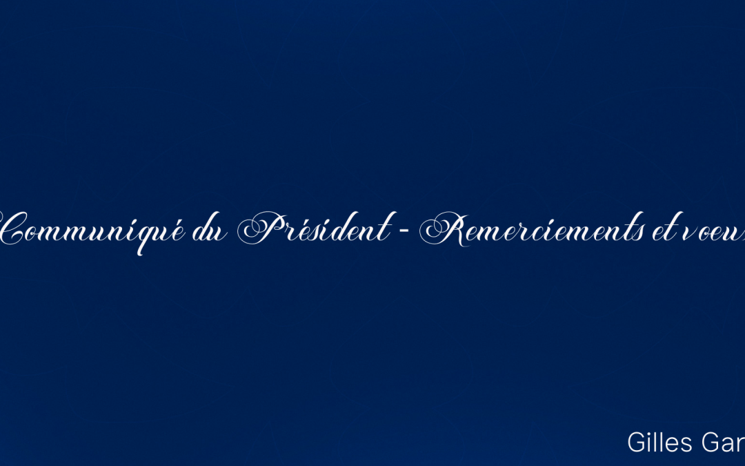 Remerciements et vœux du Président